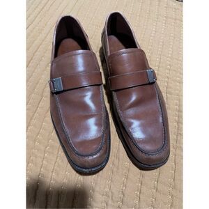 Salvatore Ferragamo brown leather dress shoe loafers men’s 8 1/2